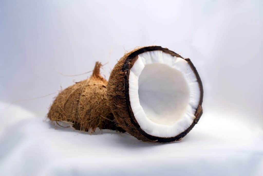 Öppna kokosnöt