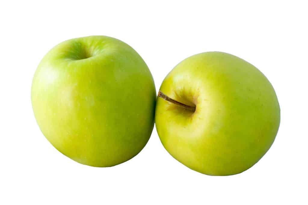 Två gröna äpplen
